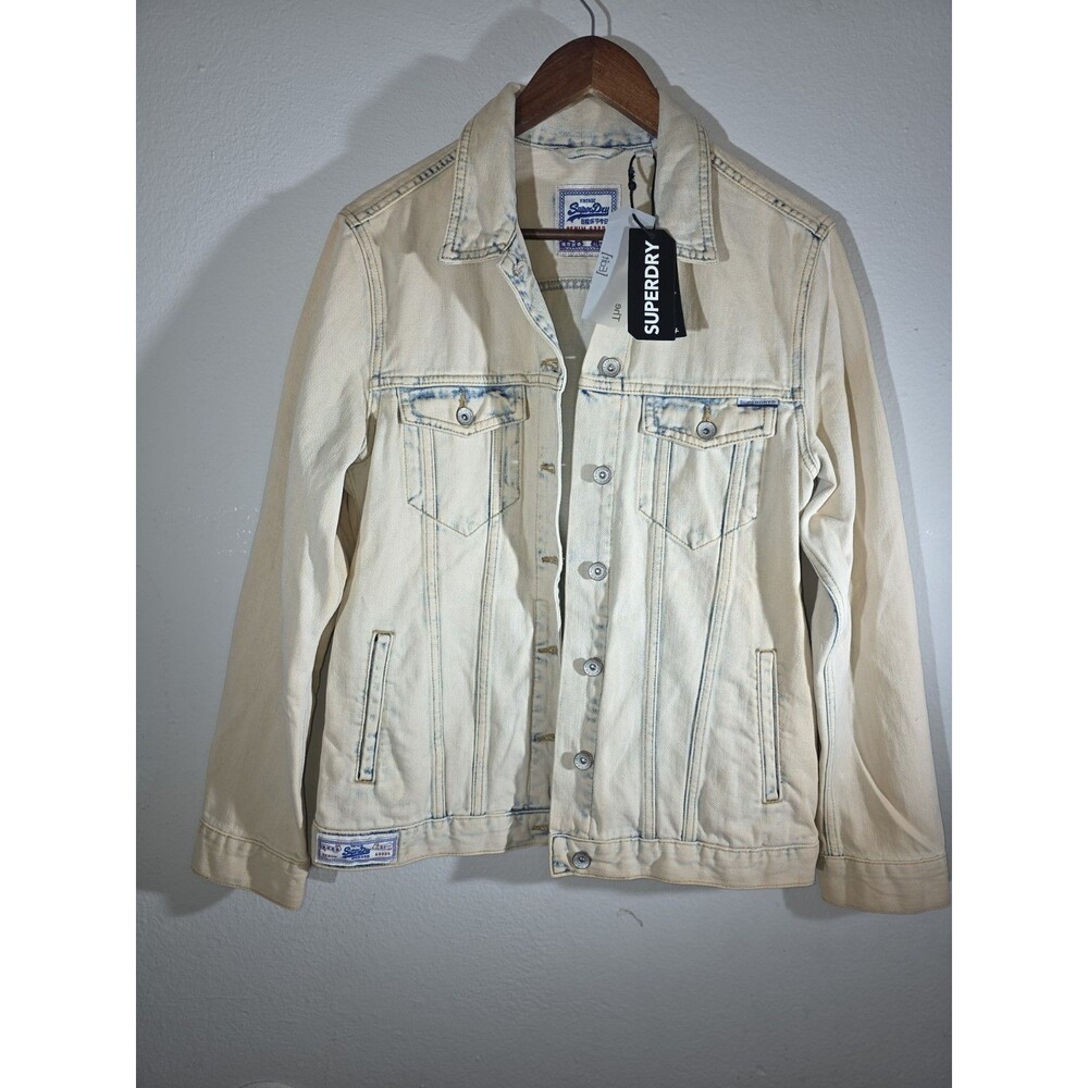 NWT - Women’s SuperDry Light Acid Wash Denim Long Line Jacket - XS